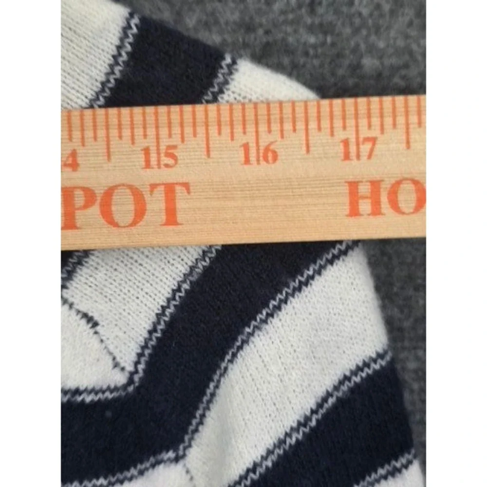 Abercrombie Fitch Navy White Striped Knit Sweater Pullover Long Sleeve Women's M